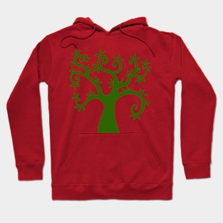 Green abstract tree grapic Hoodie